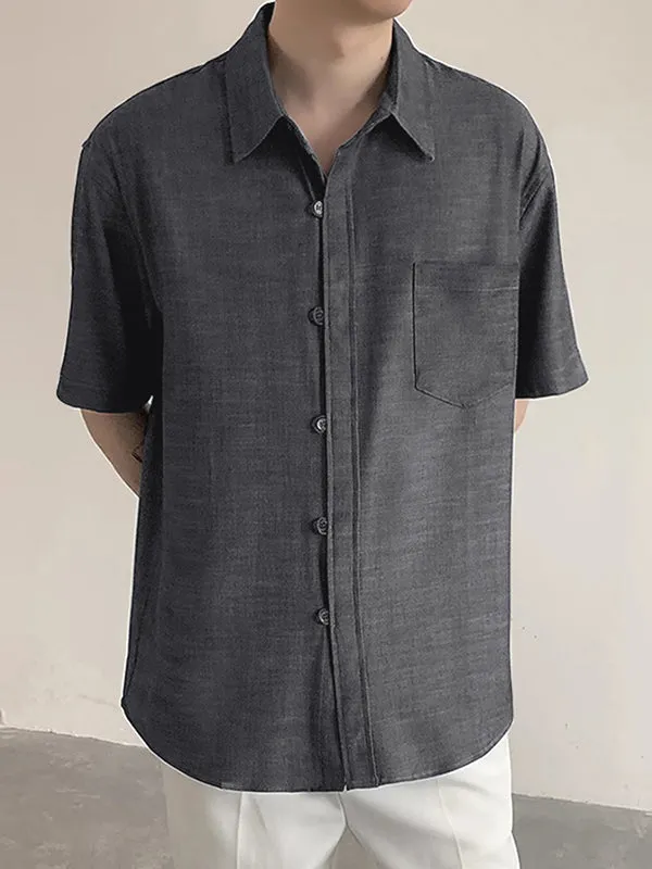Mens Two Tone Woven Short Sleeve Shirt SKUK63645 sold by Incerunmen product image thumbnail 3