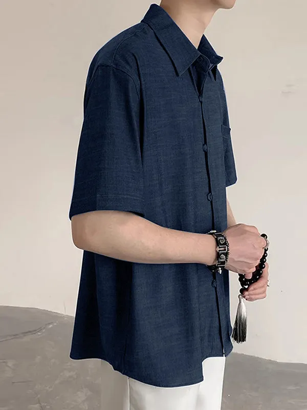 Mens Two Tone Woven Short Sleeve Shirt SKUK63645 sold by Incerunmen product image thumbnail 2