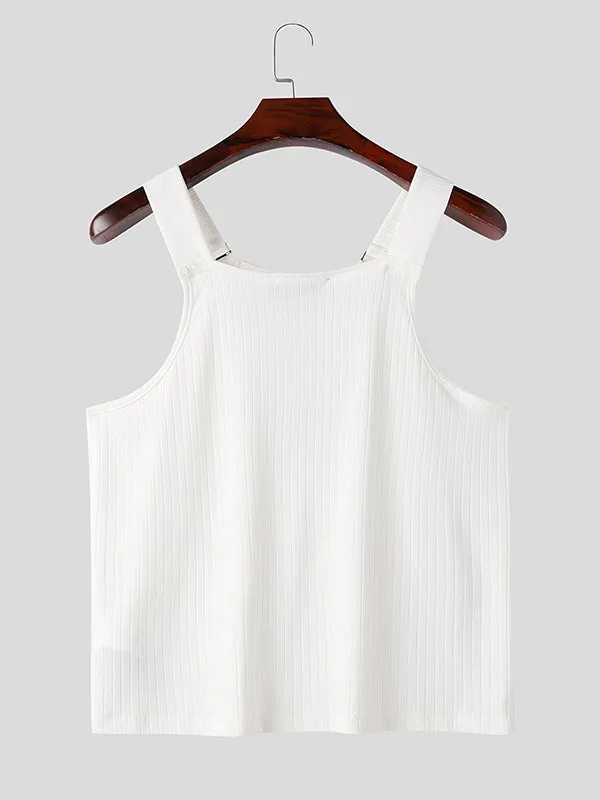 Mens Fashion Knitted Ribbed Suspenders Tank SKUK64756 sold by Incerunmen product image thumbnail 5