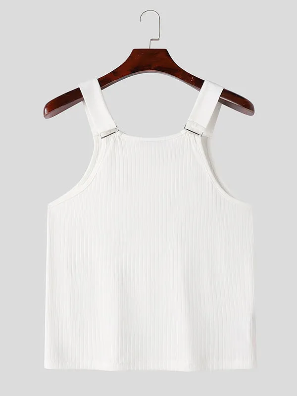 Mens Fashion Knitted Ribbed Suspenders Tank SKUK64756 sold by Incerunmen product image thumbnail 4