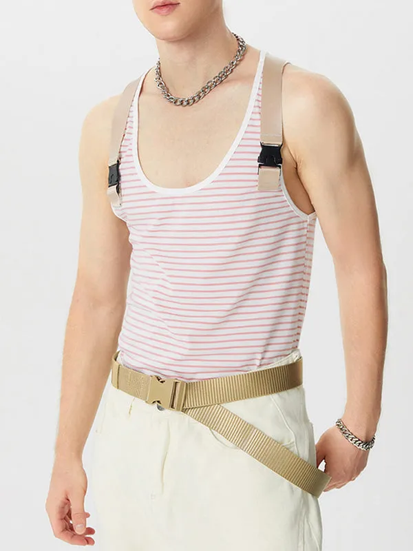 Mens Fashion Striped U-Neck Sleeveless Tank SKUK64014 sold by Incerunmen product image thumbnail 4