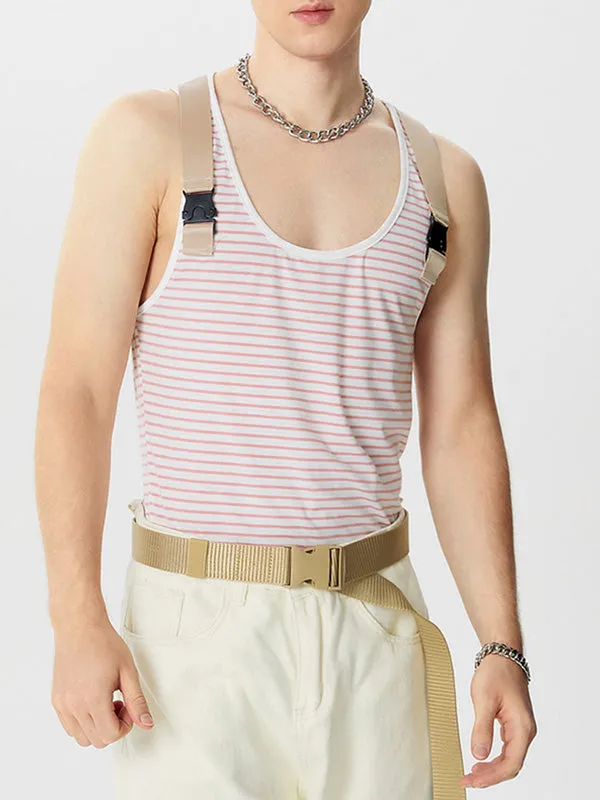 Mens Fashion Striped U-Neck Sleeveless Tank SKUK64014 sold by Incerunmen product image thumbnail 3