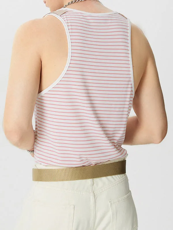 Mens Fashion Striped U-Neck Sleeveless Tank SKUK64014 sold by Incerunmen product image thumbnail 5