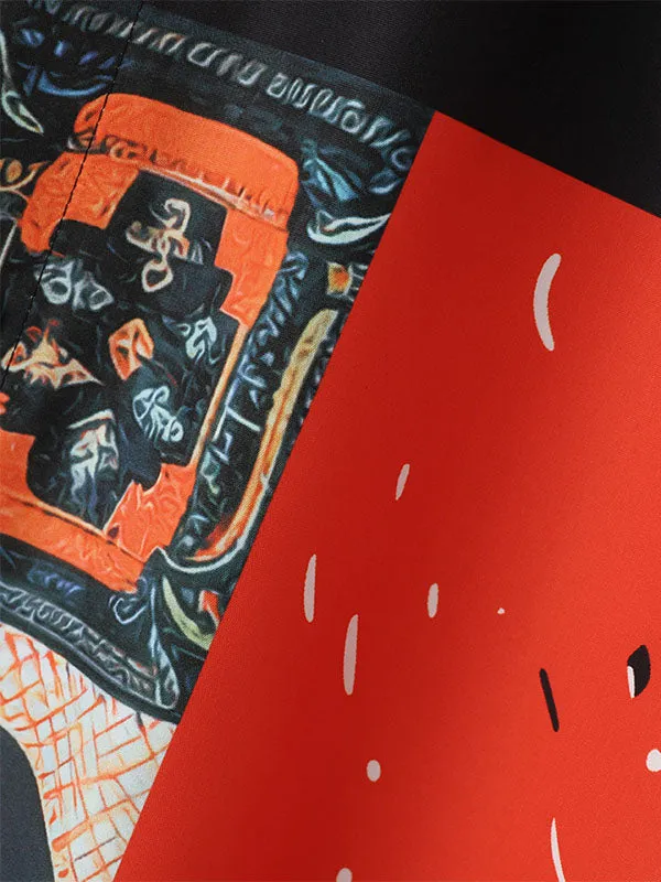 Mens Ethnic Print Stand Collar Casual Shirt SKUK58520 sold by Incerunmen product image thumbnail 4