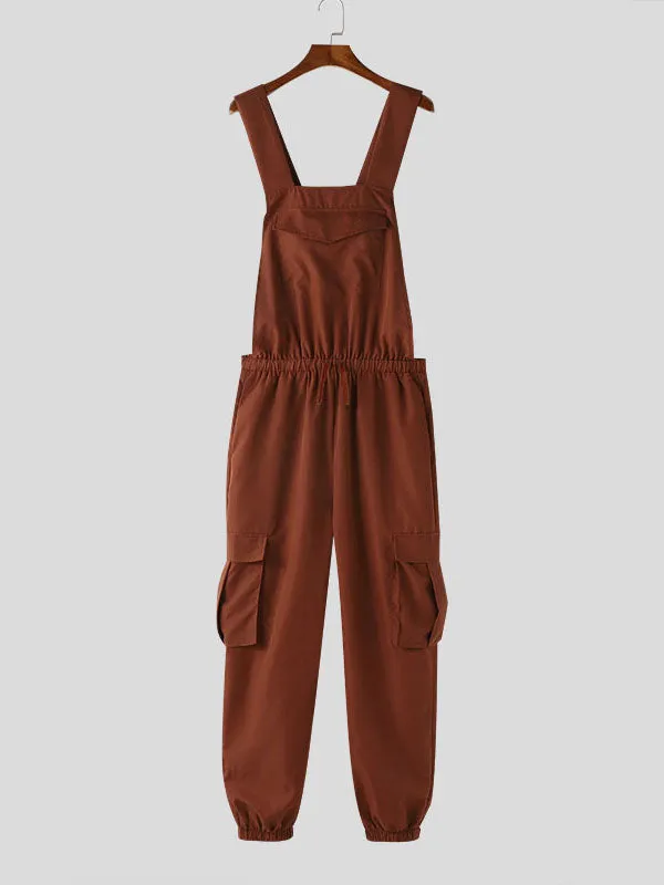 Mens Solid Cargo Pockets Casual Overalls SKUK61931 sold by Incerunmen product image thumbnail 4