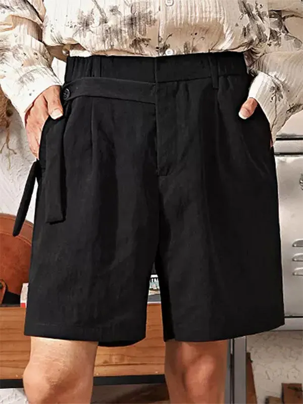 Mens Solid Side Pockets Casual Shorts SKUK61607 sold by Incerunmen