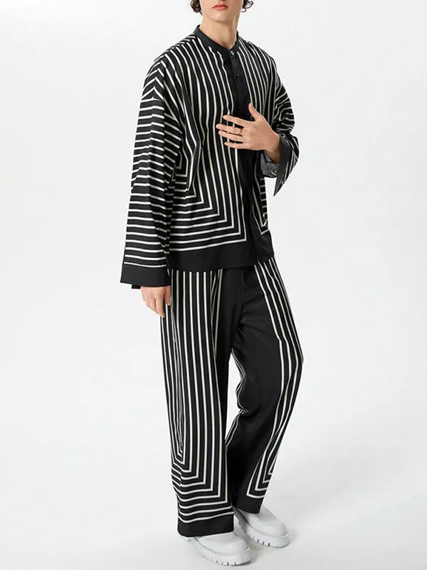 Mens Striped Long Sleeve Two Pieces Outfits SKUK51721 sold by Incerunmen product image thumbnail 3