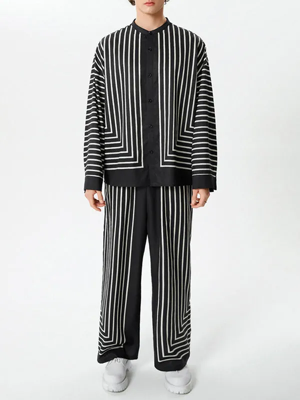 Mens Striped Long Sleeve Two Pieces Outfits SKUK51721 sold by Incerunmen product image thumbnail 2