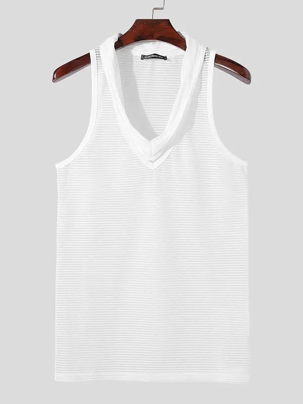 Mens Mesh See Through Double Necked Vest SKUK60651 sold by Incerunmen product image thumbnail 3