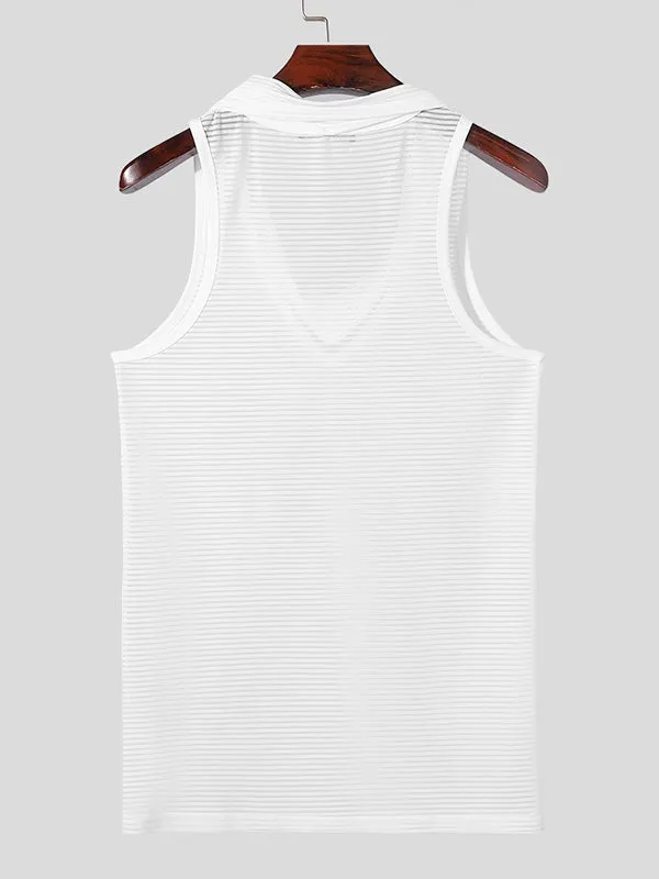 Mens Mesh See Through Double Necked Vest SKUK60651 sold by Incerunmen product image thumbnail 4