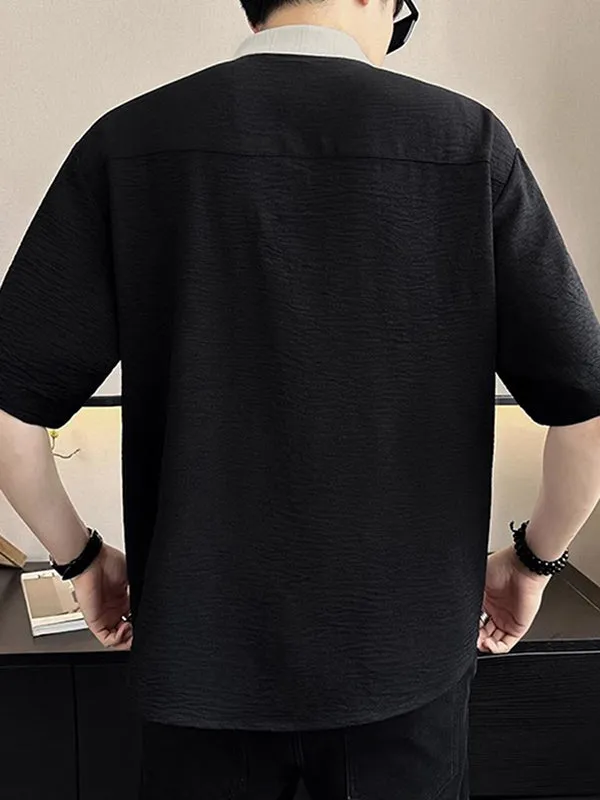 Mens New Chinese Style Stand Collar Shirt SKUK58740 sold by Incerunmen product image thumbnail 2