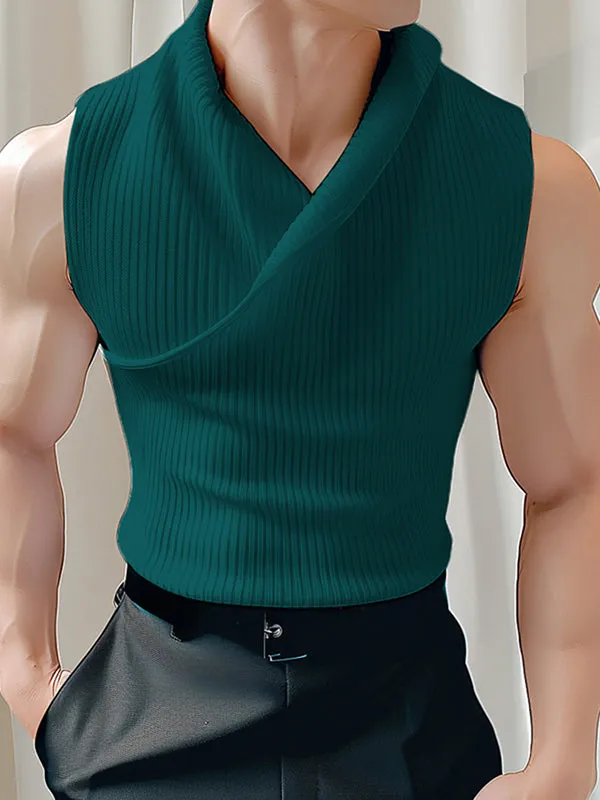 Mens Solid Textured Casual Sleeveless Vest SKUK60800 sold by Incerunmen