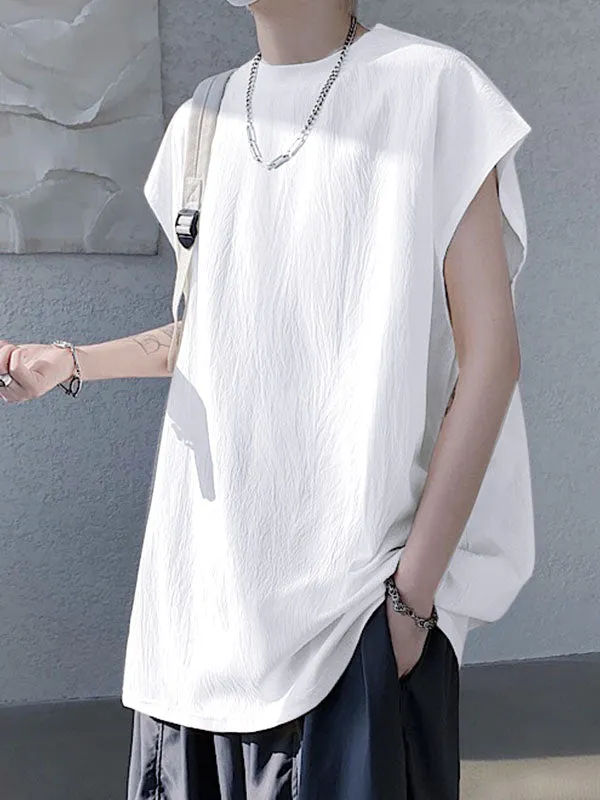 Mens Solid Crew Neck Cap Sleeve T-Shirt SKUK60296 sold by Incerunmen product image thumbnail 4