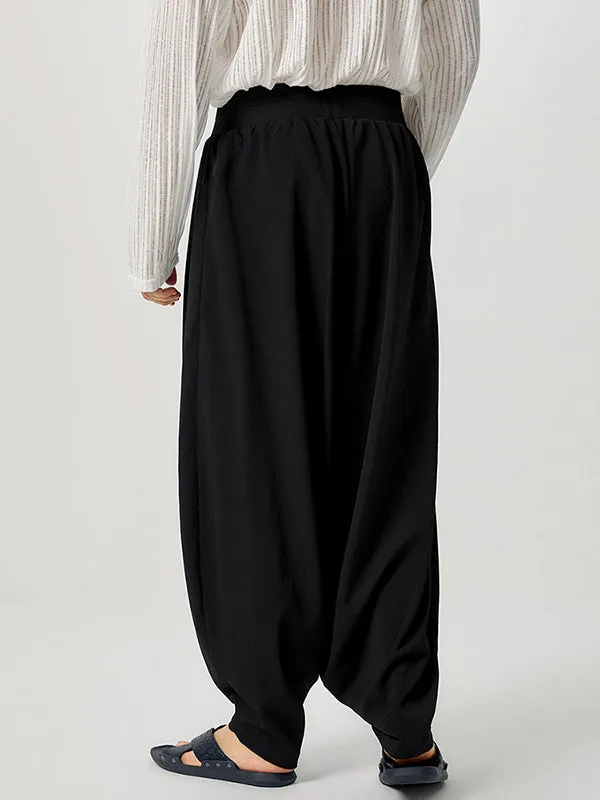 Mens Solid High Waist Casual Loose Pants SKUK54029 sold by Incerunmen product image thumbnail 3