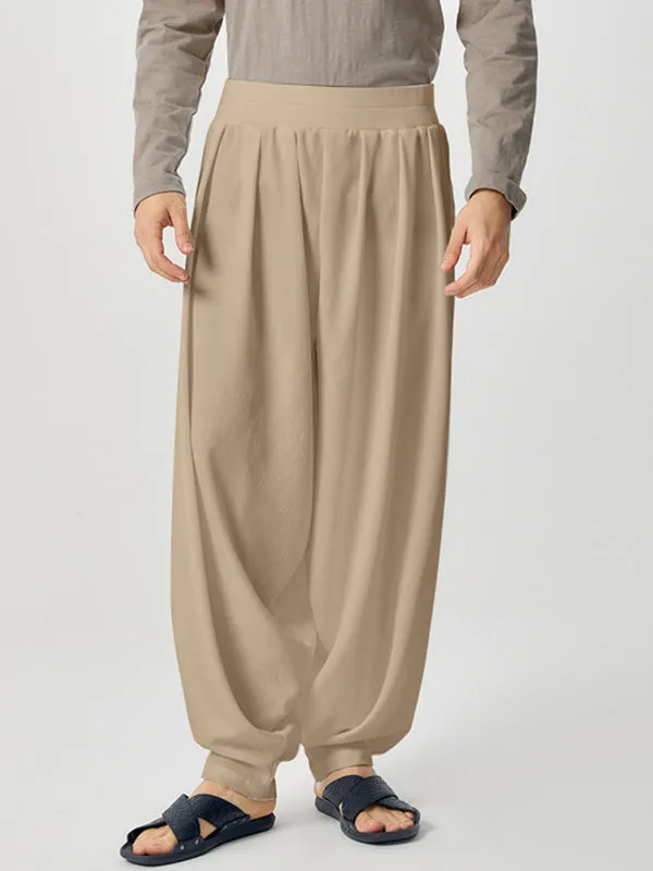 Mens Solid High Waist Casual Loose Pants SKUK54029 sold by Incerunmen product image thumbnail 5