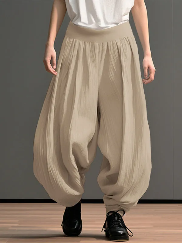 Mens Solid High Waist Casual Loose Pants SKUK54029 sold by Incerunmen product image thumbnail 4