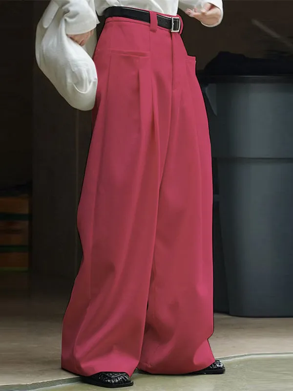 Mens Solid Pleated Design Casual Straight Pants SKUK54818 sold by Incerunmen product image thumbnail 4