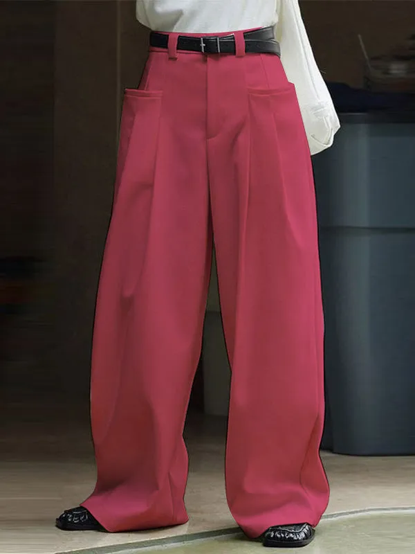 Mens Solid Pleated Design Casual Straight Pants SKUK54818 sold by Incerunmen product image thumbnail 3