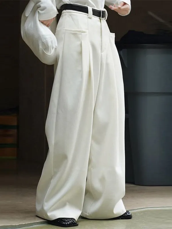 Mens Solid Pleated Design Casual Straight Pants SKUK54818 sold by Incerunmen product image thumbnail 2