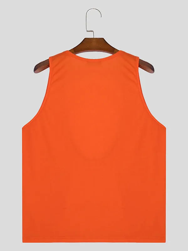 Mens Solid U-Neck Casual Sleeveless Vest SKUK56867 sold by Incerunmen product image thumbnail 5