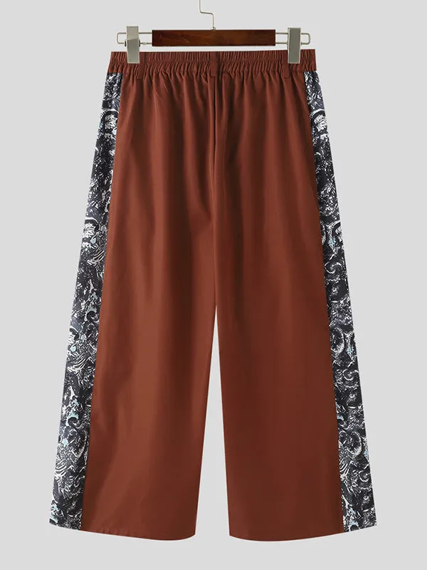 Mens Prin Patchworkt Casual Wide Leg Pants SKUK53583 sold by Incerunmen product image thumbnail 5