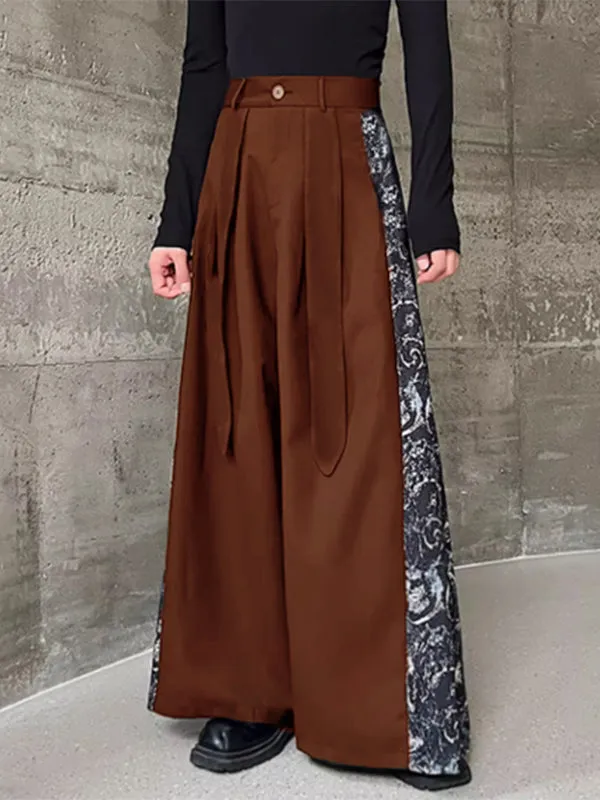 Mens Prin Patchworkt Casual Wide Leg Pants SKUK53583 sold by Incerunmen product image thumbnail 3