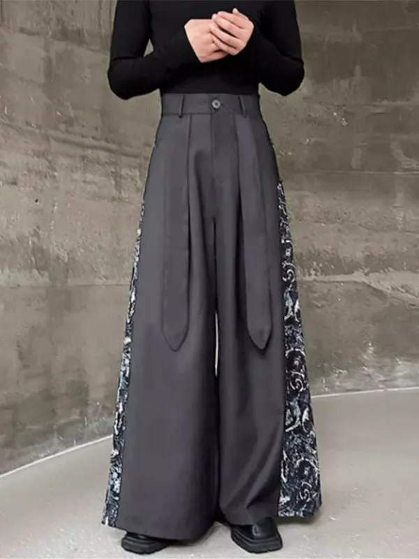 Mens Prin Patchworkt Casual Wide Leg Pants SKUK53583 sold by Incerunmen product image thumbnail 2