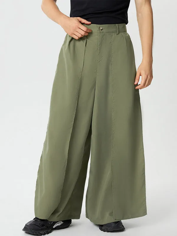 Mens Solid Loose Wide Leg Pants SKUK54947 sold by Incerunmen product image thumbnail 5