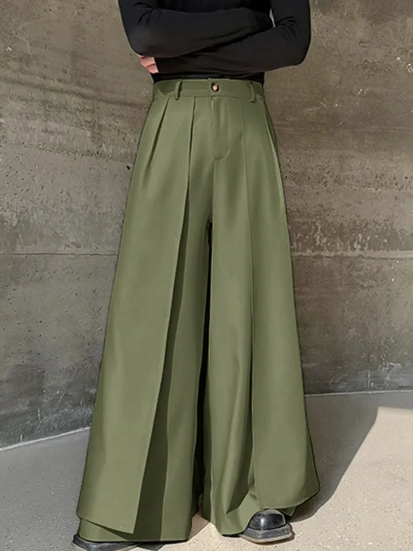 Mens Solid Loose Wide Leg Pants SKUK54947 sold by Incerunmen product image thumbnail 4