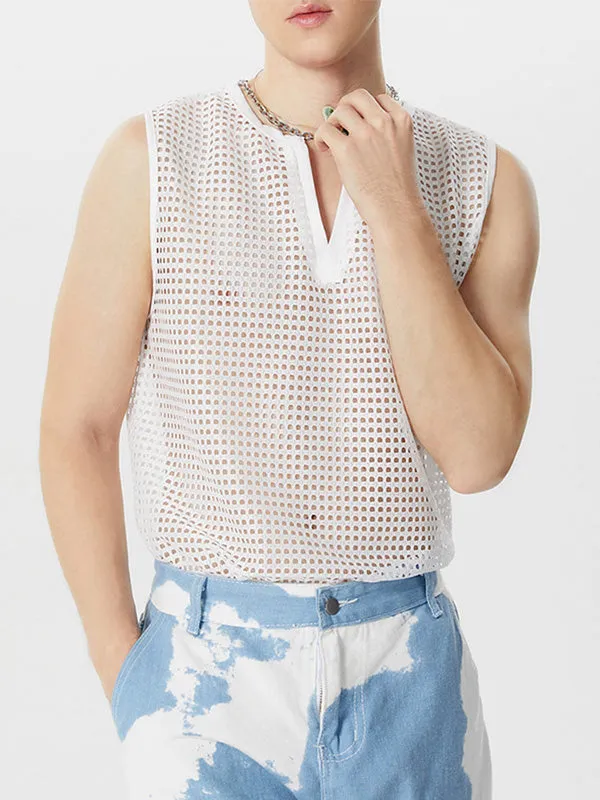 Mens Mesh See Through Sleeveless Vest SKUK51021 sold by Incerunmen product image thumbnail 5