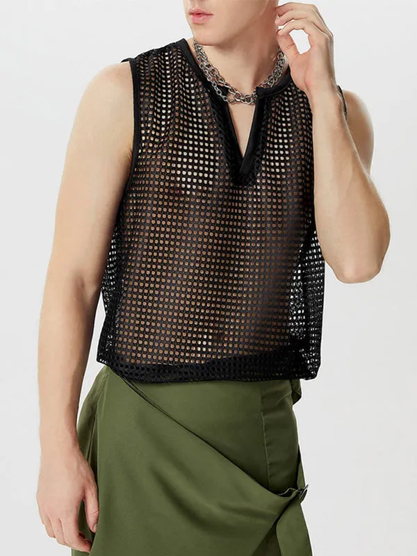 Mens Mesh See Through Sleeveless Vest SKUK51021 sold by Incerunmen product image thumbnail 2