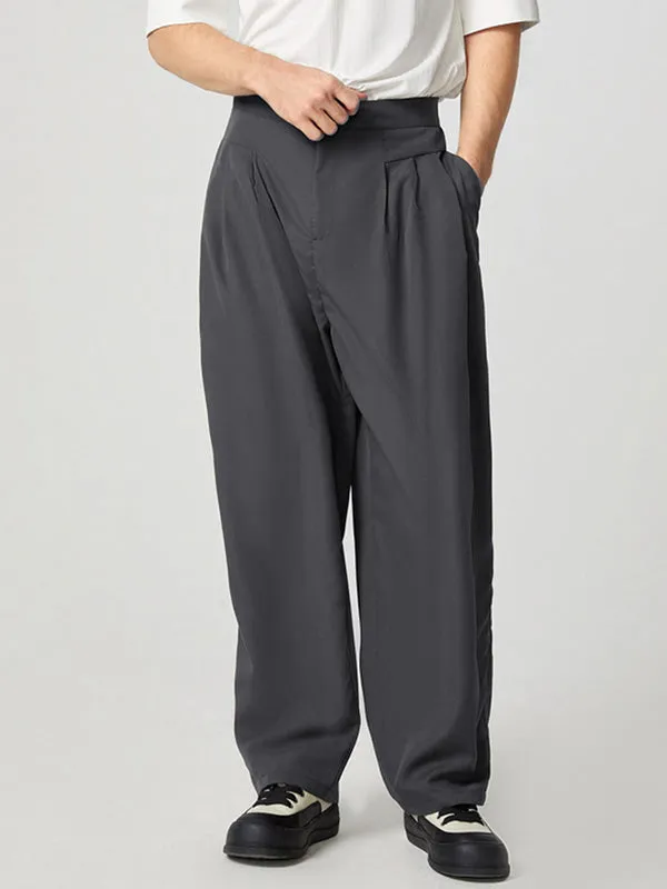Mens Solid Color Pleated Casual Pants SKUK51168 sold by Incerunmen product image thumbnail 5