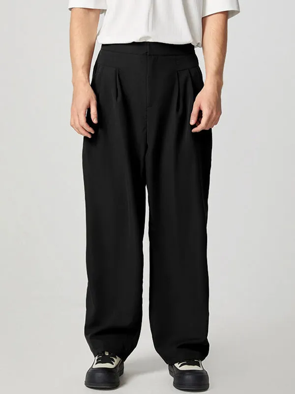 Mens Solid Color Pleated Casual Pants SKUK51168 sold by Incerunmen product image thumbnail 2