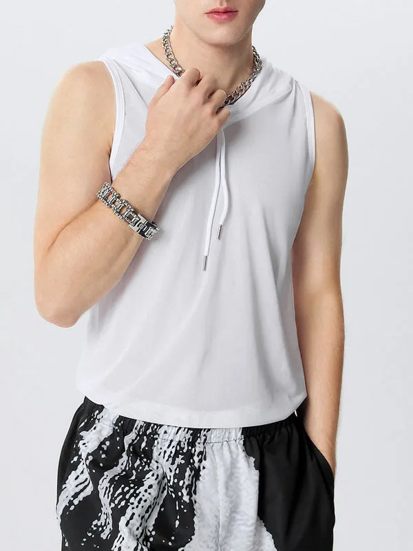 Mens Mesh See Through Sleeveless Hooded Vest SKUK48144 sold by Incerunmen product image thumbnail 2