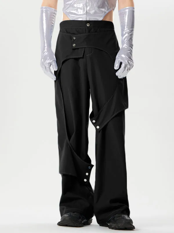 Mens Metal Button Deconstruction Design Pants SKUK45352 sold by Incerunmen product image thumbnail 2