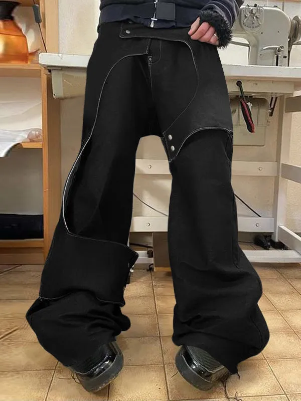 Mens Metal Button Deconstruction Design Pants SKUK45352 sold by Incerunmen