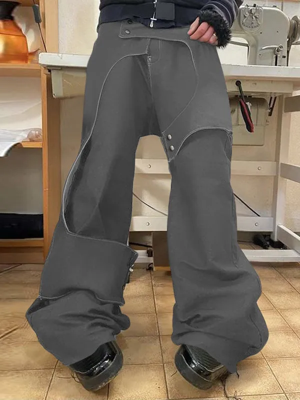 Mens Metal Button Deconstruction Design Pants SKUK45352 sold by Incerunmen product image thumbnail 4