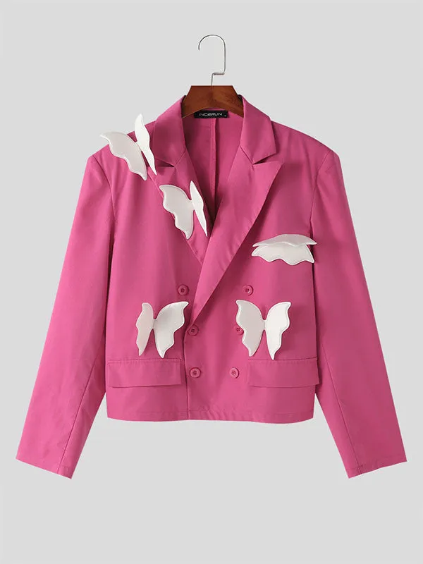 Mens Butterfly Applique Double Breasted Casual Blazer SKUK43048 sold by Incerunmen product image thumbnail 5