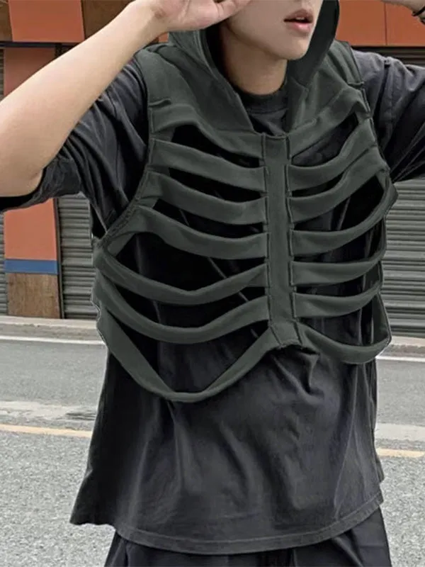 Mens Deconstruction Design Sleeveless Hooded Waistcoat SKUK45514 sold by Incerunmen product image thumbnail 4