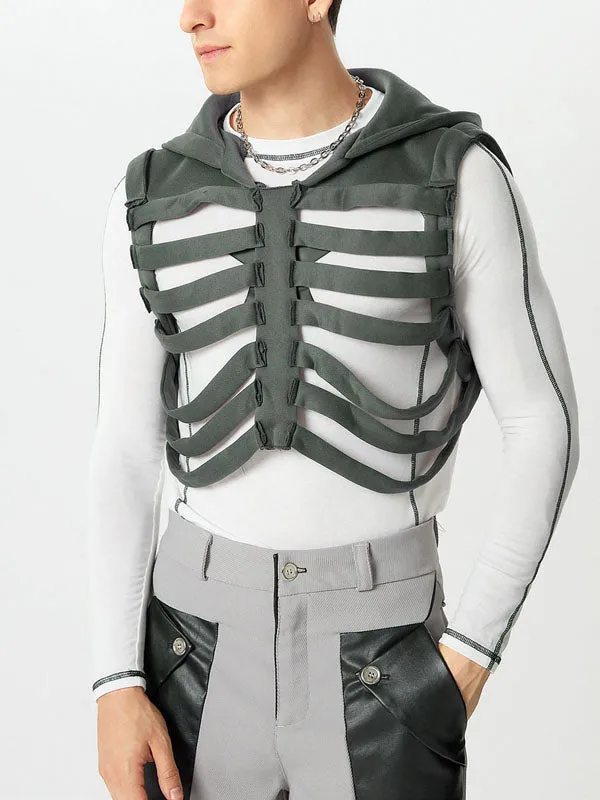 Mens Deconstruction Design Sleeveless Hooded Waistcoat SKUK45514 sold by Incerunmen product image thumbnail 5