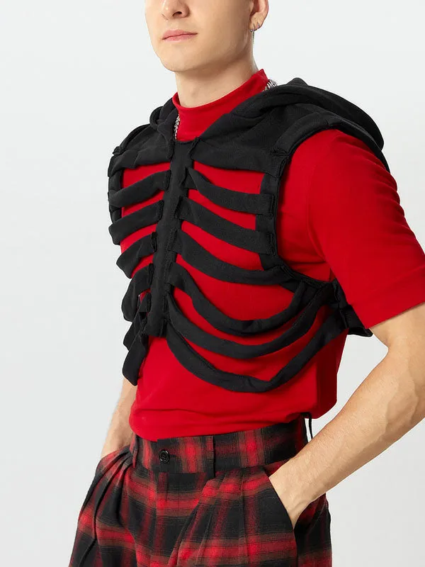 Mens Deconstruction Design Sleeveless Hooded Waistcoat SKUK45514 sold by Incerunmen product image thumbnail 3