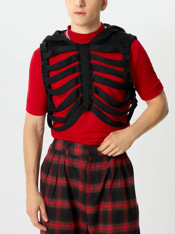Mens Deconstruction Design Sleeveless Hooded Waistcoat SKUK45514 sold by Incerunmen product image thumbnail 2