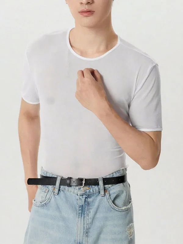 Mens Mesh See Through Short Sleeve T-Shirt SKUK35602 sold by Incerunmen product image thumbnail 2