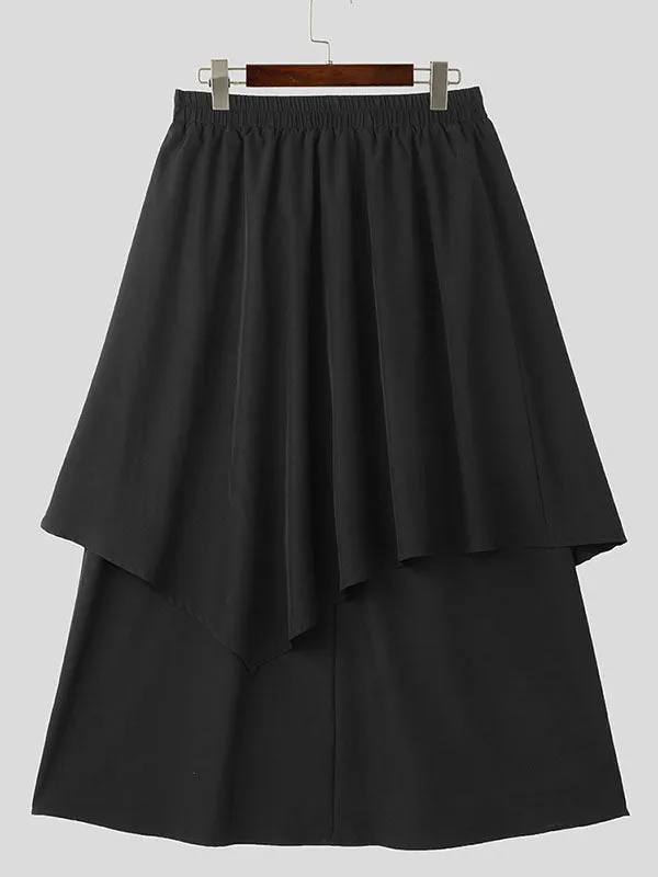 Mens Striped Patchwork Layered Casual Skirt SKUK44476 sold by Incerunmen product image thumbnail 5