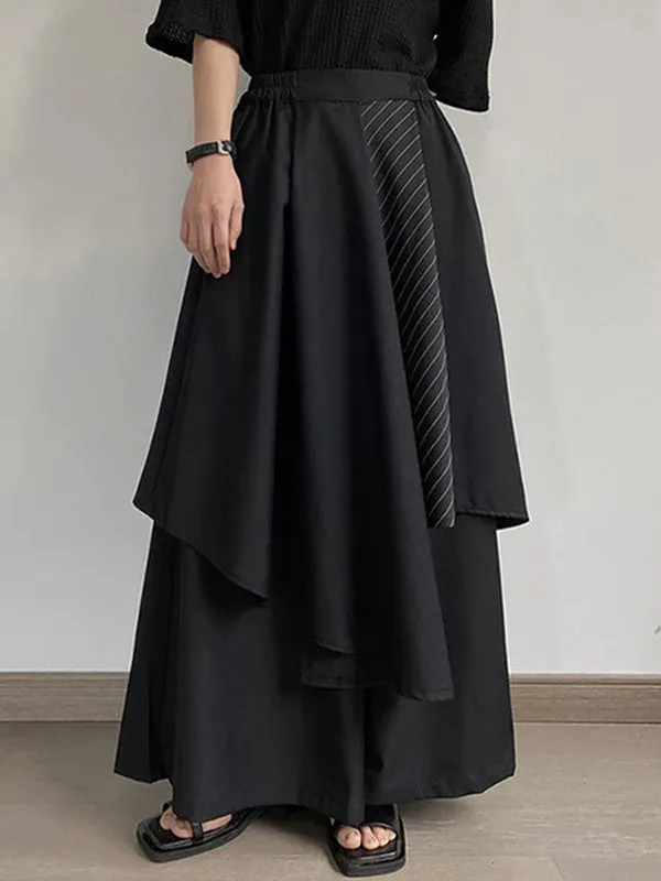 Mens Striped Patchwork Layered Casual Skirt SKUK44476 sold by Incerunmen product image thumbnail 2