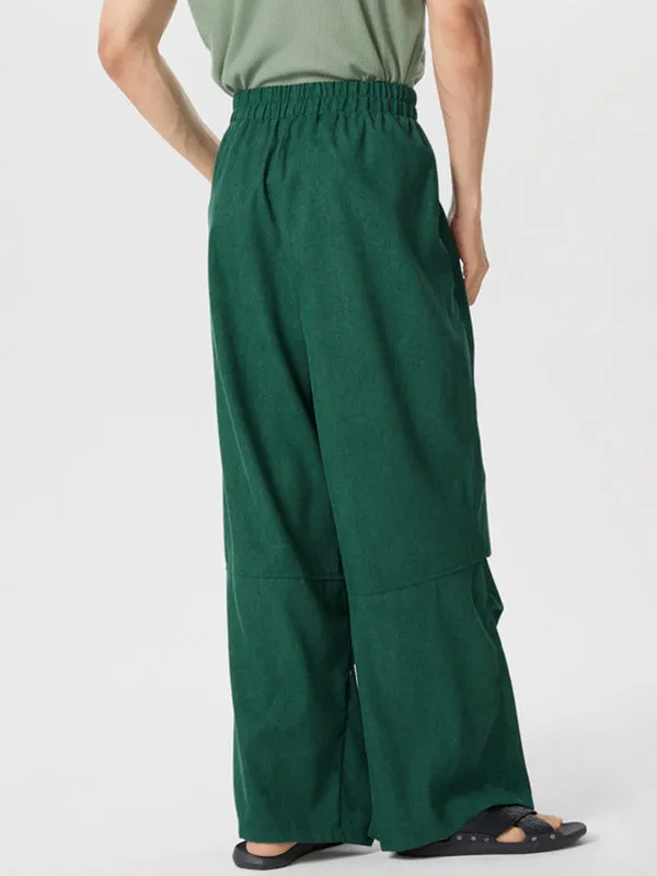 Mens Solid Corduroy Casual Wide Leg Pants SKUK42949 sold by Incerunmen product image thumbnail 4