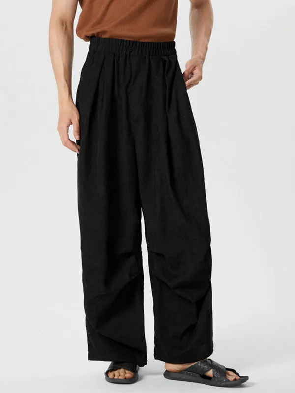 Mens Solid Corduroy Casual Wide Leg Pants SKUK42949 sold by Incerunmen