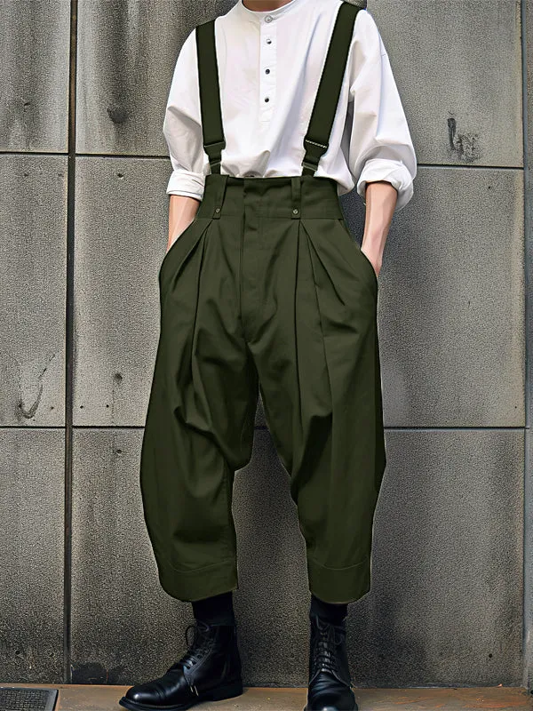 Mens Solid Pleated Casual Overall With Pocket SKUK37819 sold by Incerunmen product image thumbnail 4