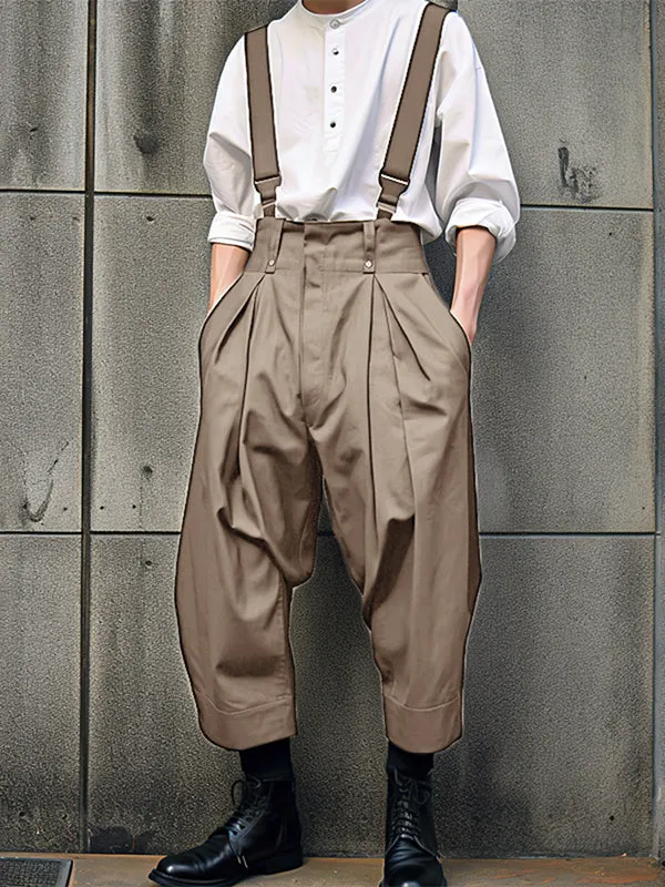 Mens Solid Pleated Casual Overall With Pocket SKUK37819 sold by Incerunmen product image thumbnail 2