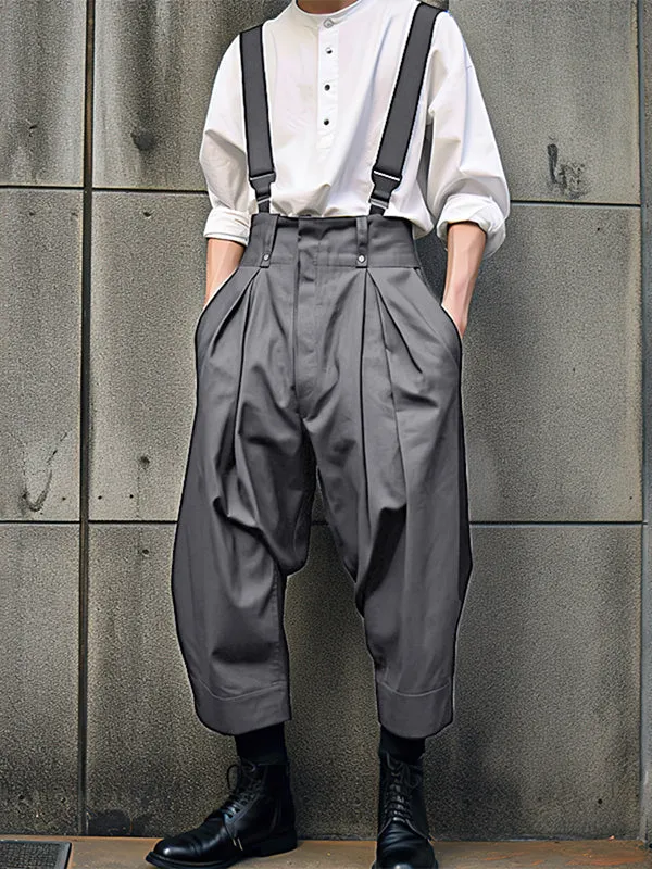 Mens Solid Pleated Casual Overall With Pocket SKUK37819 sold by Incerunmen product image thumbnail 3